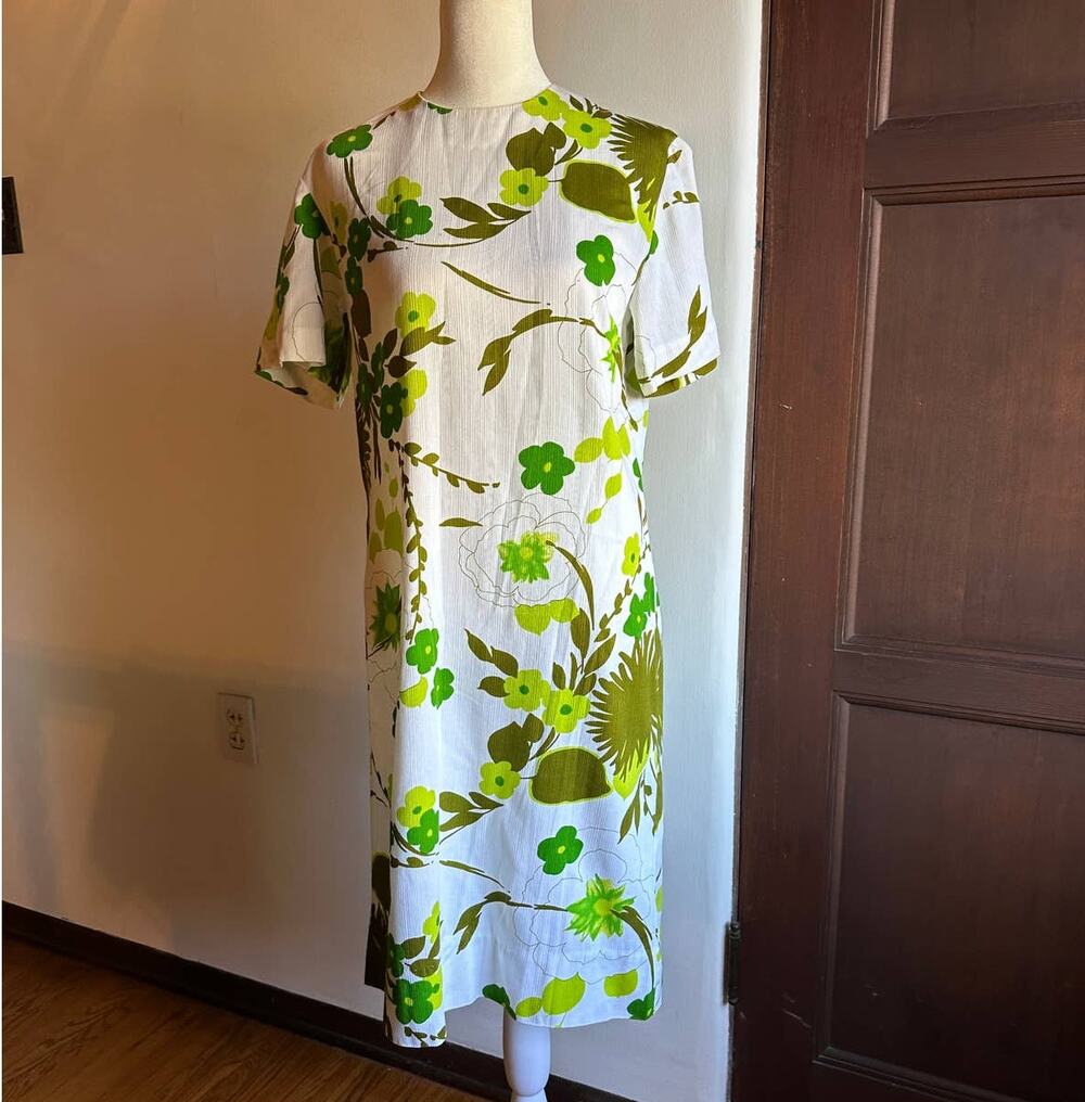 Vintage Handmade Shift Dress - US Size 10-12 - Mid Mod, Pool Dress, House Dress